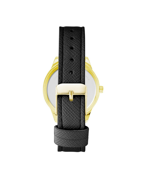 Gold Rhinestone Fashion Watch with Leatherette Strap One Size Women Tristar Online