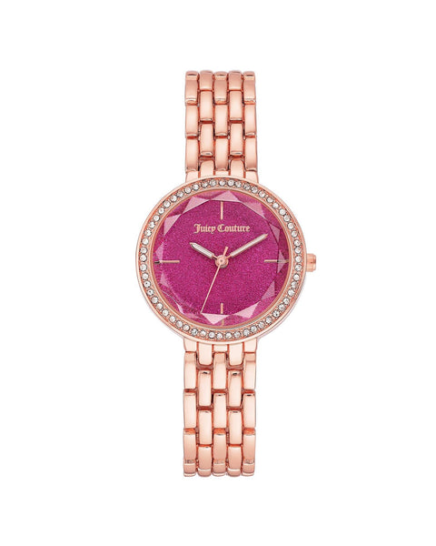 Rose Gold Metal Fashion Watch with Rhinestone Facing One Size Women Tristar Online