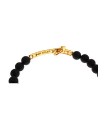 Authentic NIALAYA Bracelet with Matte Onyx Beads and CZ Diamond Cross XS Women Tristar Online