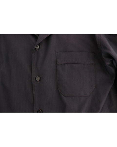 Purple Striped Cotton Nightshirt with Logo Details M Men Tristar Online