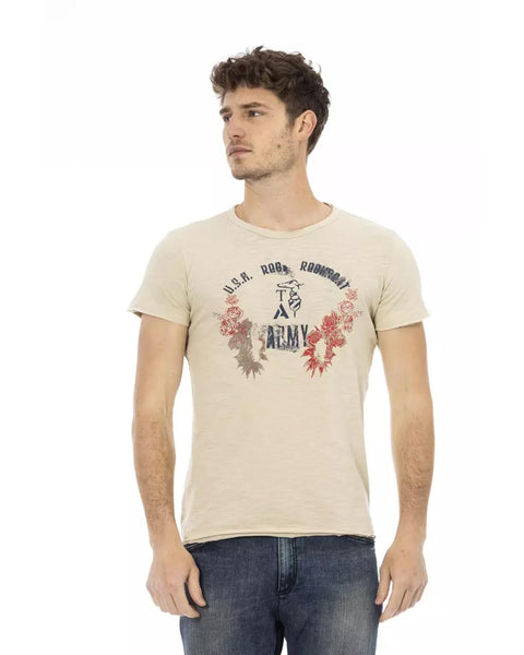 Short Sleeve T-shirt with Round Neck and Front Print - L Tristar Online