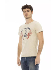 Short Sleeve T-shirt with Round Neck and Front Print - L Tristar Online