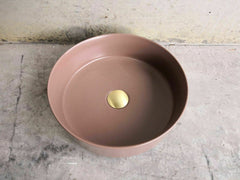 2023 Matte Black matte white matte Pink Green Gold Copper Round 360 mm Dia top counter basin porcelain sink Tristar Online