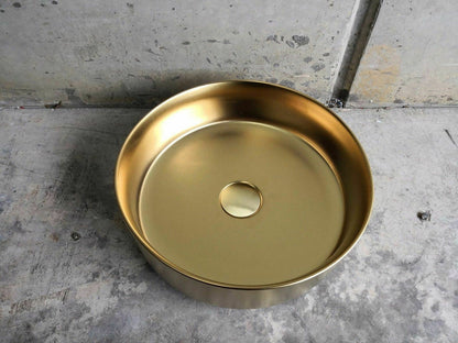 2023 Matte Black matte white matte Pink Green Gold Copper Round 360 mm Dia top counter basin porcelain sink Tristar Online