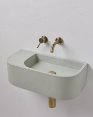 New Concrete Cement Wash Basin Counter Top Matte Mint Green Wall Hung Basin Tristar Online