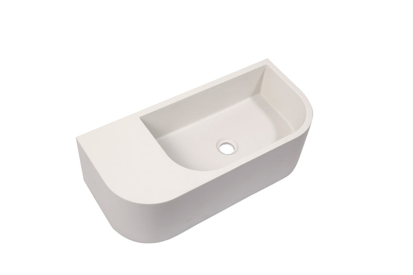 New Concrete Cement Wash Basin Counter Top Matte White Wall Hung Basin Tristar Online