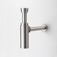 2023 Brushed Nickel p trap ROUND BOTTLE TRAP 32/40 mm WASTE for wall hung basin vanit Tristar Online