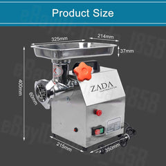 1.63HP Commercial Meat Mincer- Electric Grinder & Sausage Maker Filler 1200W Tristar Online