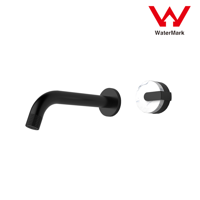 2021 New Marble Stone handle matte black wall taps 1/4 turn matte black pattern Tristar Online