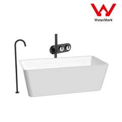 2021 New Marble Stone handle matte black wall taps 1/4 turn matte black pattern Tristar Online