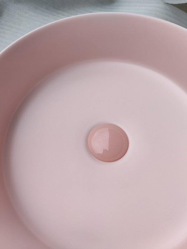 2020 Matte Pink Round 360 mm Dia top counter basin porcelain sink Tristar Online