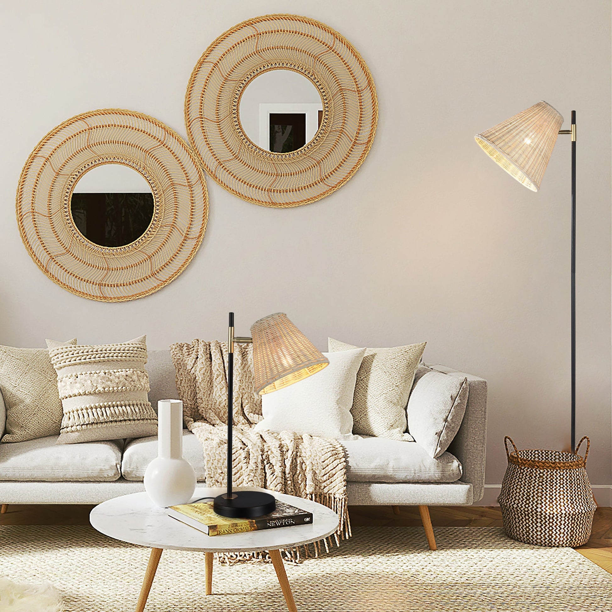 Yvette Rattan Floor Lamp Tristar Online