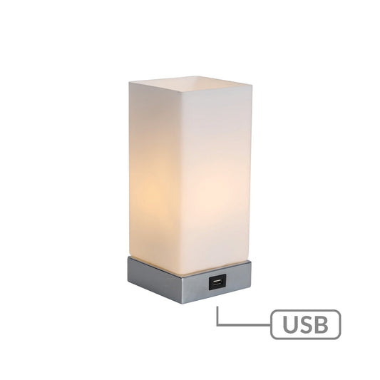 Jessica Rectangle Touch Lamp with USB Port Tristar Online