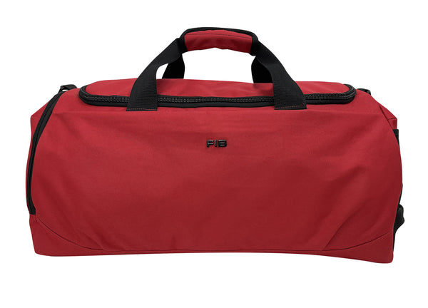 38L FIB Sports Duffle Bag Duffel Gym Canvas Travel Foldable - Red Tristar Online