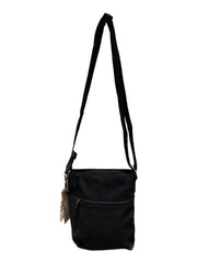 FIB Byron Cotton Canvas Sling Bag Shoulder Travel - Black Tristar Online