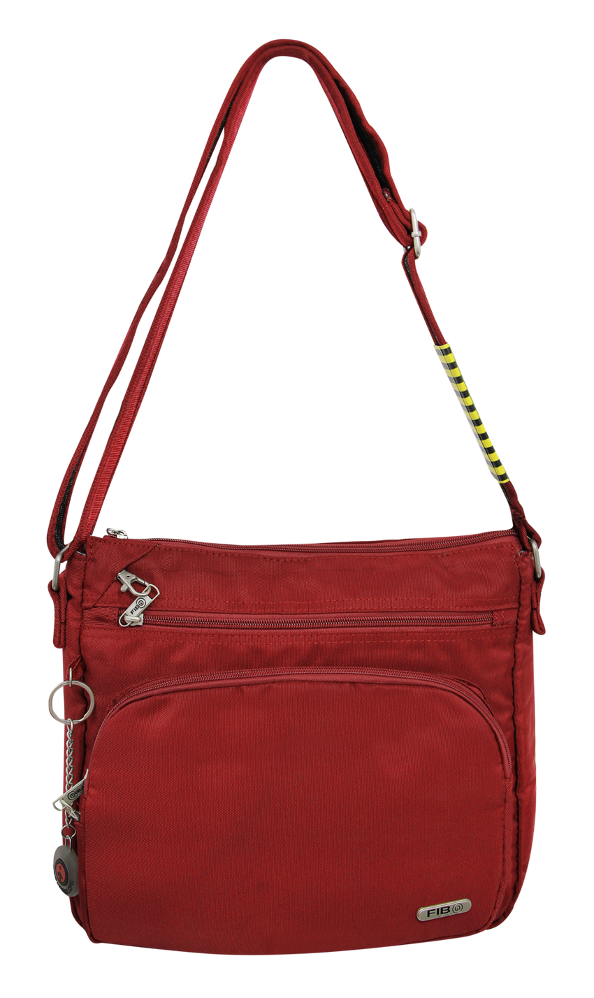 FIB Mens Crossbody Bag Satchel Adjustable Shoulder Strap Travel - Burgundy Tristar Online