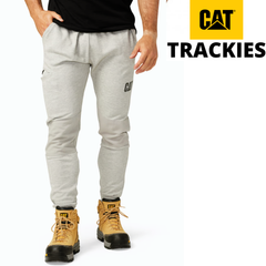 Caterpillar Track Pants Trackies Work Casual Gym Slim Fit w Hem Joggers - Grey - L Tristar Online