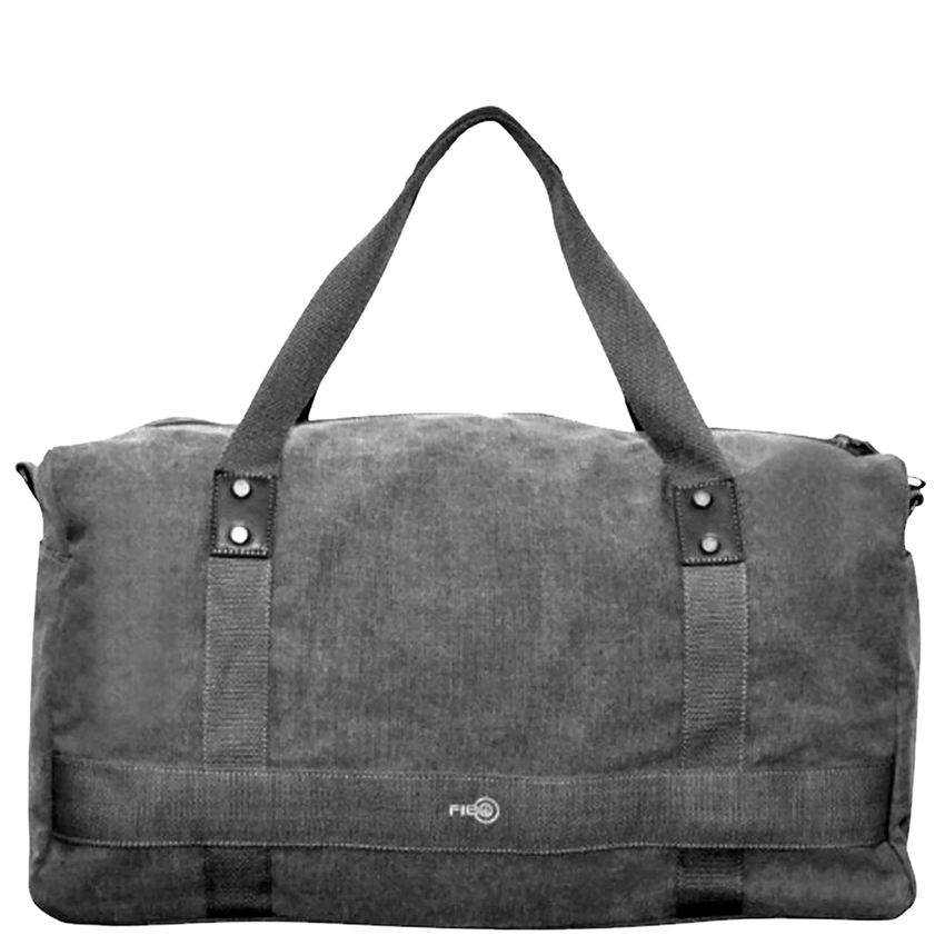 FIB 52cm Canvas Travel Duffle Bag Casual Duffel - Black Tristar Online