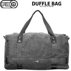 FIB 52cm Canvas Travel Duffle Bag Casual Duffel - Black Tristar Online