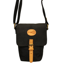 FIB Water Resistant Small Shoulder Canvas Bag w Adjustable Shoulder Strap - Black Tristar Online