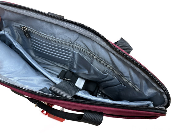 RFID Quilted Taslon Laptop Bag Sleeve Computer Travel w/ Tablet Holder - Marsala Tristar Online