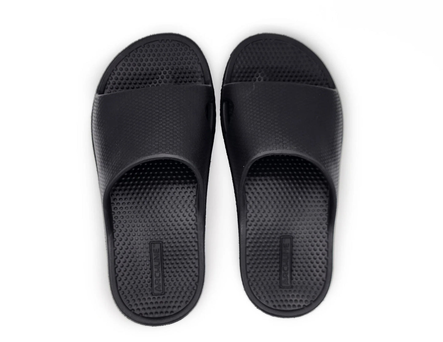 Archline Rebound Orthotic Slides Flip Flop Thongs Slip On Arch Support - Black - Euro 36 Tristar Online