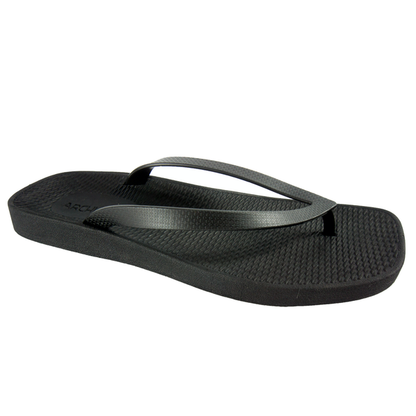 ARCHLINE Breeze Arch Support Orthotic Thongs Flip Flops Arch Support - Black - 36 EUR (Womens 5US) Tristar Online