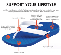 ARCHLINE Orthotic Flip Flops Thongs Arch Support Shoes Footwear - Grey - EUR 40 Tristar Online