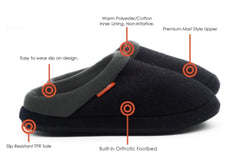 ARCHLINE Orthotic Slippers Slip On Arch Scuffs Orthopedic Moccasins - Charcoal Marle - EUR 35 Tristar Online