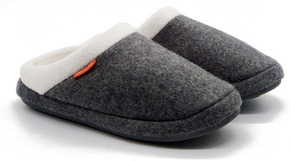 ARCHLINE Orthotic Slippers Slip On Arch Scuffs Orthopedic Moccasins - Grey Marle - EUR 47 Tristar Online