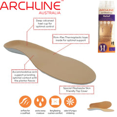 ARCHLINE Insoles Orthotics Full Length Arch Support Diabetics Plantar Fasciitis  - EUR 42 Tristar Online