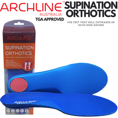 Archline Supination Orthotic Insoles - Full Length (Unisex) Plantar Fasciitis High Arch - Euro 40 Tristar Online