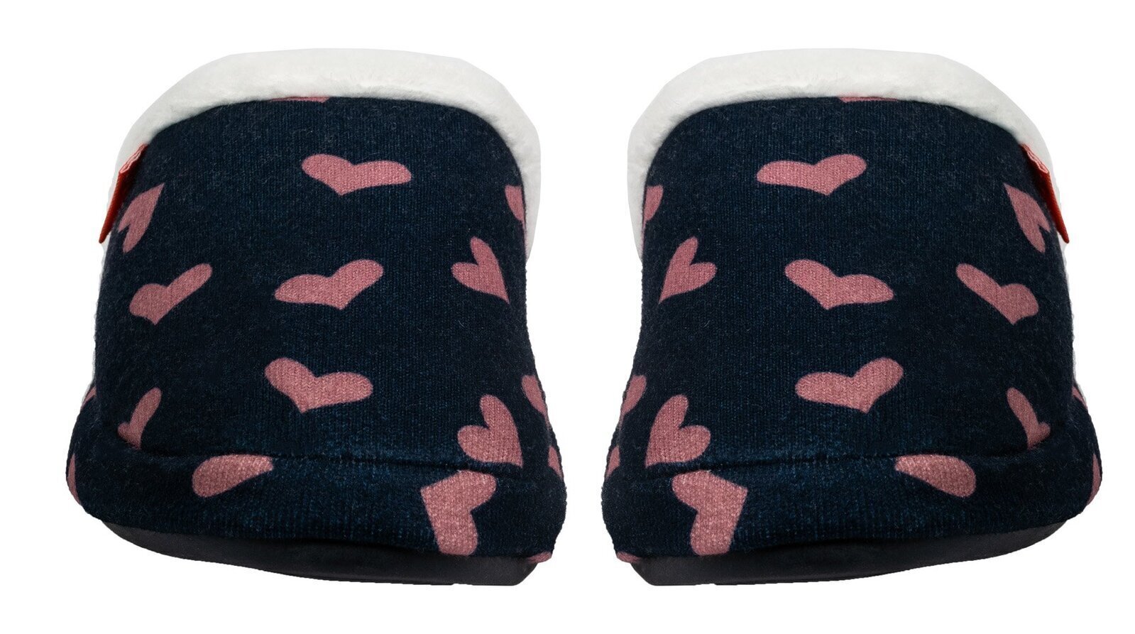 ARCHLINE Orthotic Slippers Slip On Scuffs Pain Relief Moccasins - Navy with Hearts - EUR 41 (Womens US 10) Tristar Online