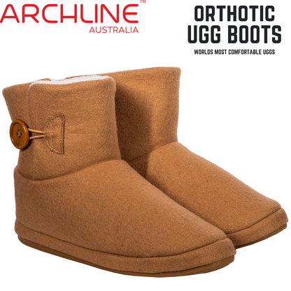 Archline Orthotic UGG Boots Slippers Arch Support Warm Orthopedic Shoes - Chestnut Tristar Online