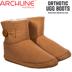 Archline Orthotic UGG Boots Slippers Arch Support Warm Orthopedic Shoes - Chestnut - EUR 35 (Women's US 4/Men's US 2) Tristar Online