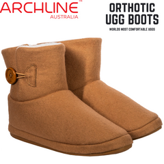 Archline Orthotic UGG Boots Slippers Arch Support Warm Orthopedic Shoes - Chestnut - EUR 41 (Women's US 10/Men's US 8) Tristar Online