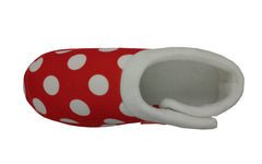 ARCHLINE Orthotic Slippers CLOSED Back Scuffs Moccasins Pain Relief - Red Polka Dots - EUR 38 (Womens US 7) Tristar Online