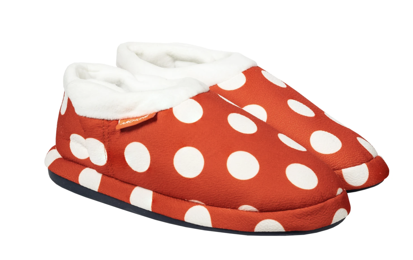 ARCHLINE Orthotic Slippers CLOSED Back Scuffs Moccasins Pain Relief - Red Polka Dots - EUR 40 (Womens 9 US) Tristar Online
