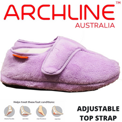 ARCHLINE Orthotic Plus Slippers Closed Scuffs Pain Relief Moccasins - Lilac - EU 40 Tristar Online