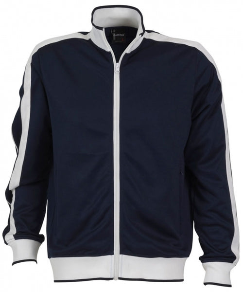 Identitee Mens Varsity Track Top Jacket Tracksuit Warm Winter Jumper Long Sleeve - Navy/White - M Tristar Online