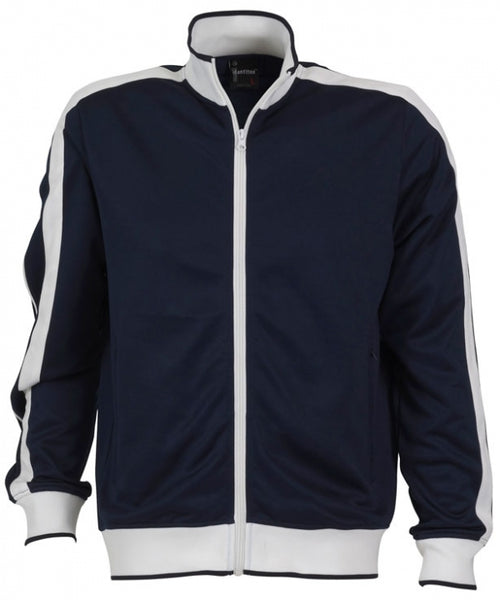Identitee Mens Varsity Track Top Jacket Tracksuit Warm Winter Jumper Long Sleeve - Navy/White - XXL Tristar Online
