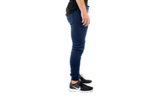 Mens Skinny Track Pants Joggers Trousers Gym Casual Sweat Cuffed Slim Trackies Fleece - Navy - XXL Tristar Online