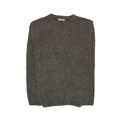 100% SHETLAND WOOL CREW Round Neck Knit JUMPER Pullover Mens Sweater Knitted - Charcoal (29) - XL Tristar Online