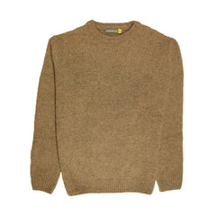 100% SHETLAND WOOL CREW Round Neck Knit JUMPER Pullover Mens Sweater Knitted - Nutmeg (23) - 4XL Tristar Online