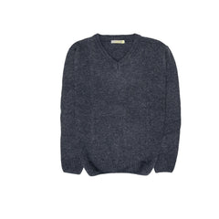 100% Shetland Wool V Neck Knit Jumper Pullover Mens Sweater Knitted - Navy (45) - M Tristar Online