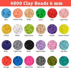 6000pcs Polymer Clay Beads Set 24 Colors Clay Round Disc Spacer Heishi Beads Jewelry Making Kit Tristar Online