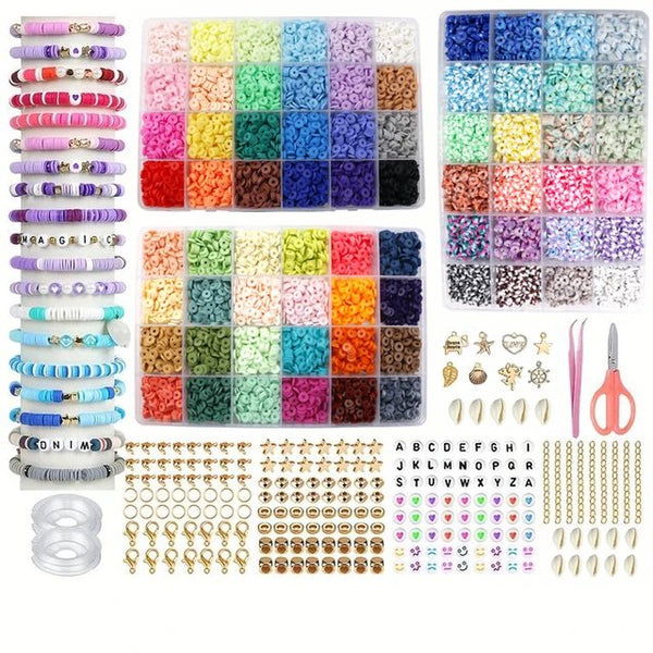 10800pcs Clay Beads for Bracelet Making Kit 72 Colors Spacer Heishi Beads Jewelry Making Kit Tristar Online