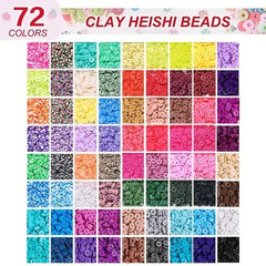 10800pcs Clay Beads for Bracelet Making Kit 72 Colors Spacer Heishi Beads Jewelry Making Kit Tristar Online