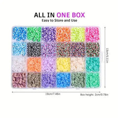 10800pcs Clay Beads for Bracelet Making Kit 72 Colors Spacer Heishi Beads Jewelry Making Kit Tristar Online