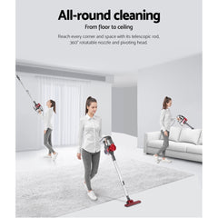 Devanti Corded Handheld Bagless Vacuum Cleaner - Red and Silver Tristar Online
